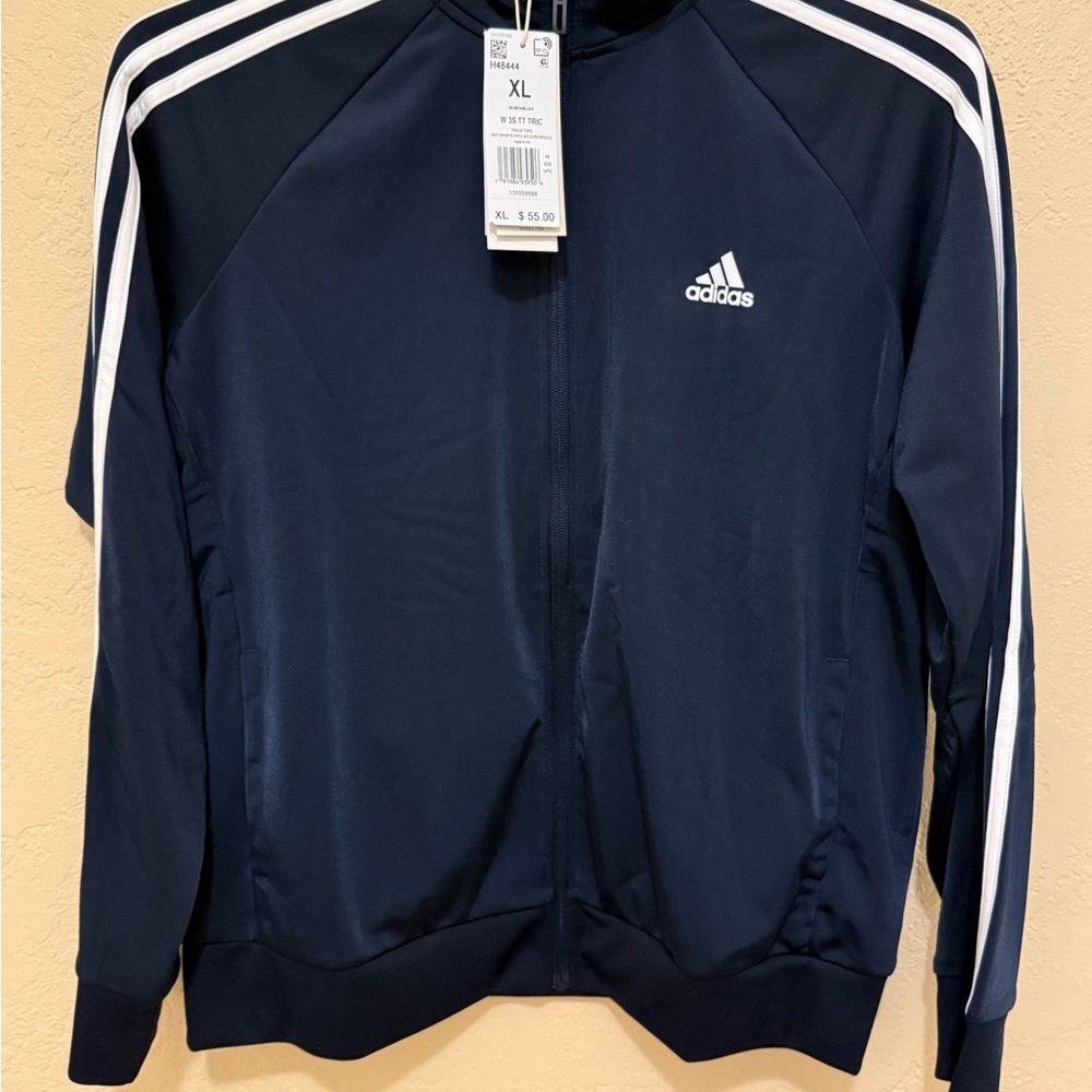 NWT women Adidas Navy Blue Track Jacket